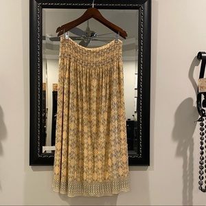 Max Studio yellow floral bohemian style long skirt XL